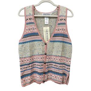 Vintage 90s Jantzen Classics Sweater Vest Size Small Button Front Deadstock NEW